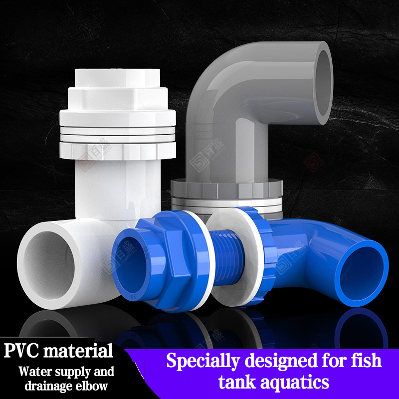 Aquarium Fish Long - PVC 90 Derece Dirsek Erkek Dişi