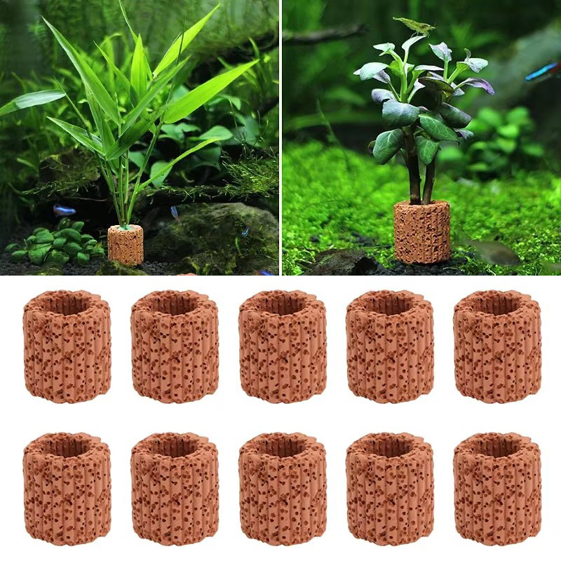 Aquarium Fish Pot - Su bitkisi sabit halka akvaryum peyzaj