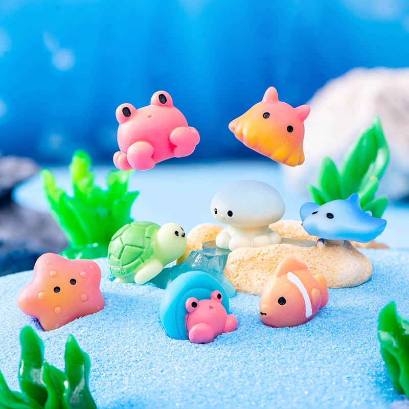 Aquarium Fish Dolphin - Yaratıcı reçine okyanus hayvanlar yunuslar Qctopuses