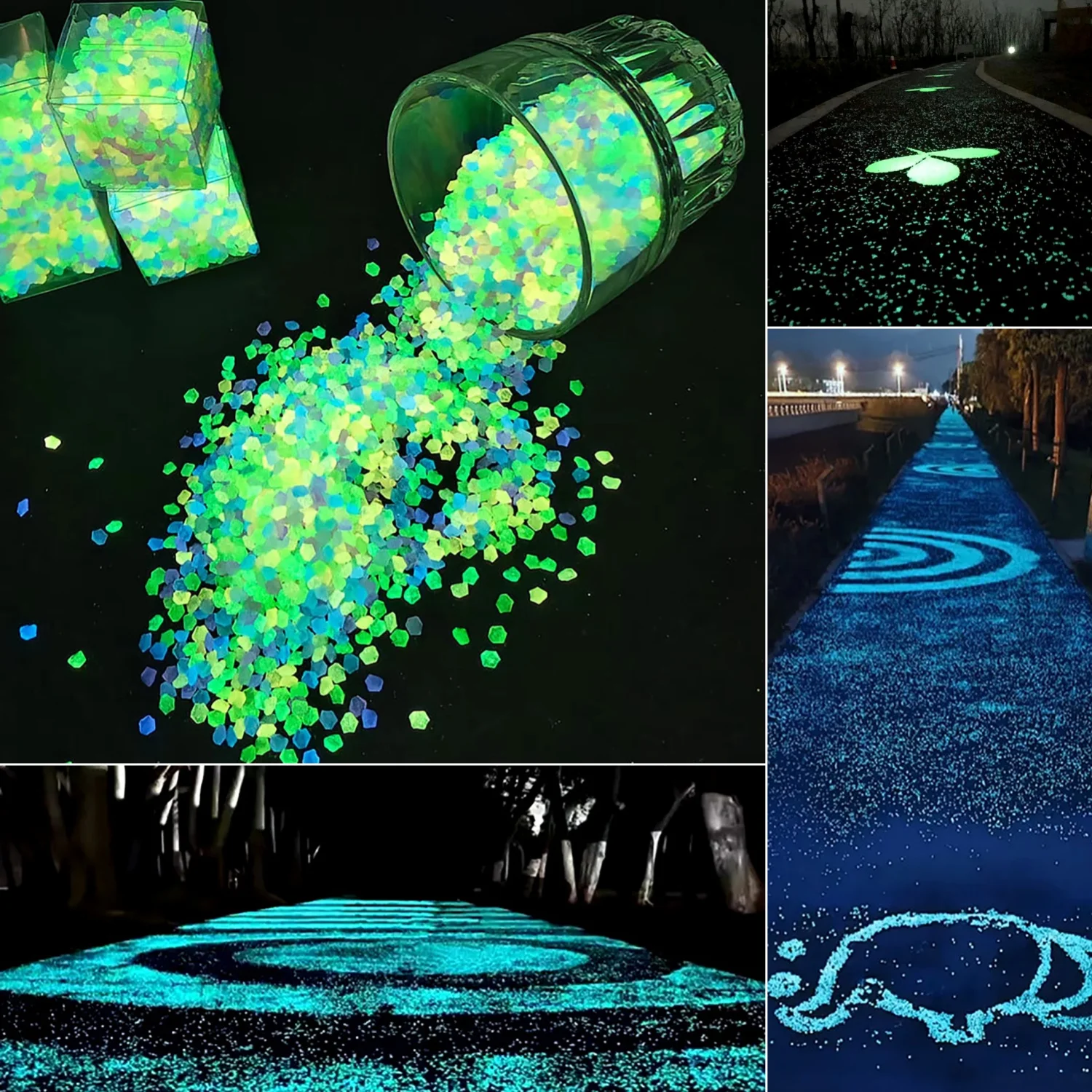 50 g/torba dekor aydınlık kum  - Aquarium Fish Glow In The Dark incelemesi ve fiyatı