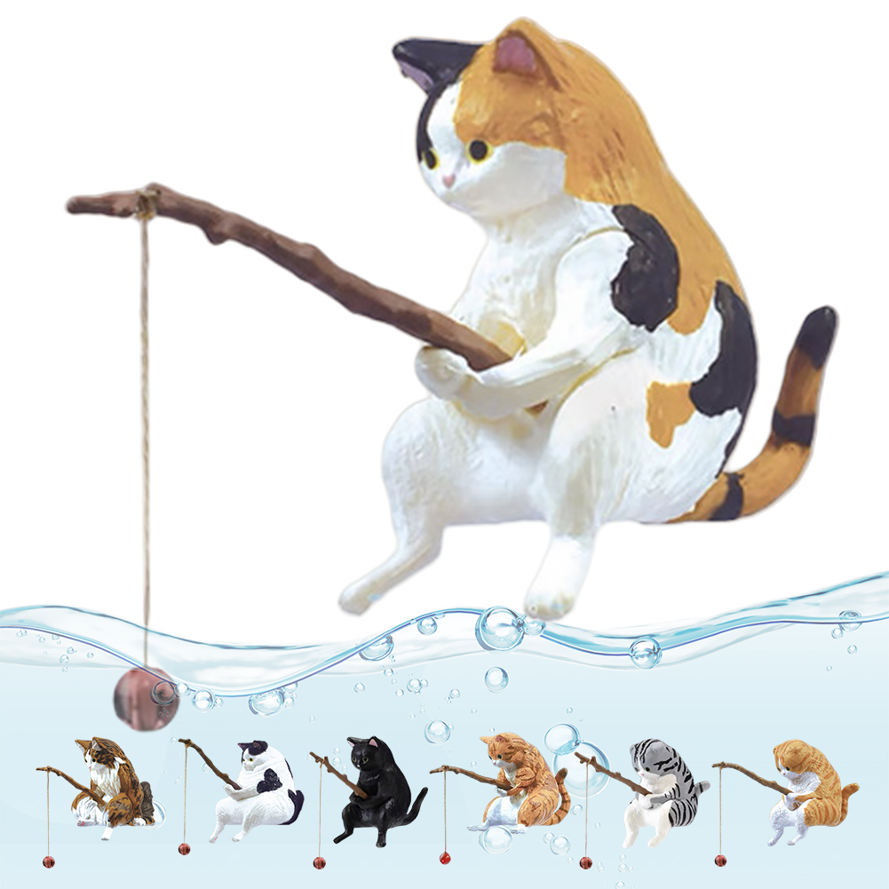 Sevimli Balıkçılık Kedi Figürü - Aquarium Fish Cartoon incelemesi ve fiyatı