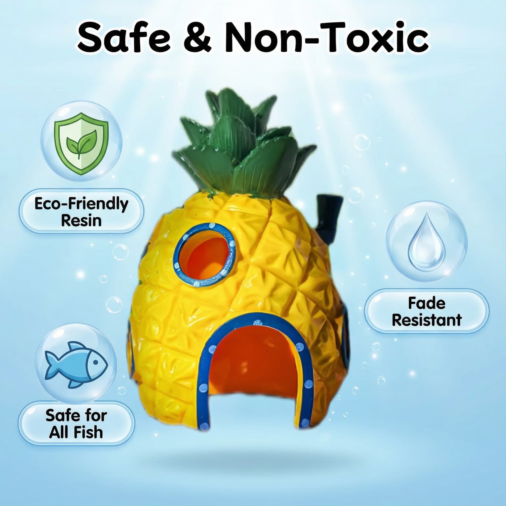 Ananas Evi Akvaryum Dekoru, Be - Aquarium Fish Hideout incelemesi ve fiyatı